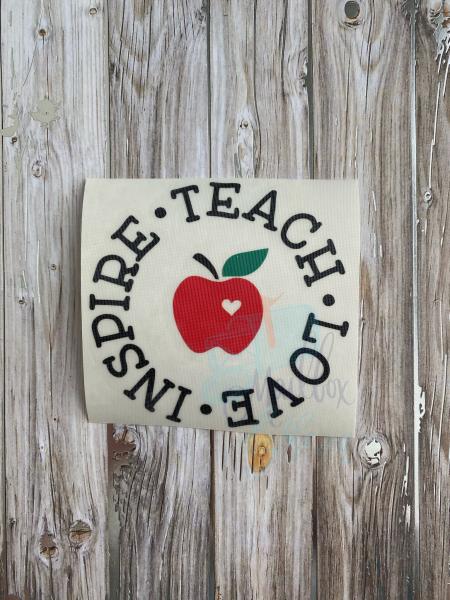 Teach Love Inspired Vinyl Decal picture