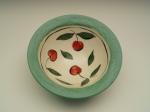 Turquoise porcelain cherry bowl