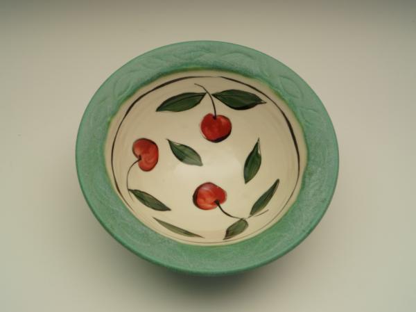 Turquoise porcelain cherry bowl picture