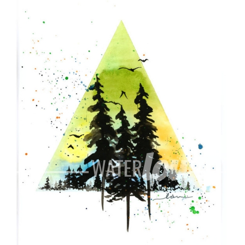 Triangle Forest Print picture