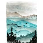 Misty Mountains Print