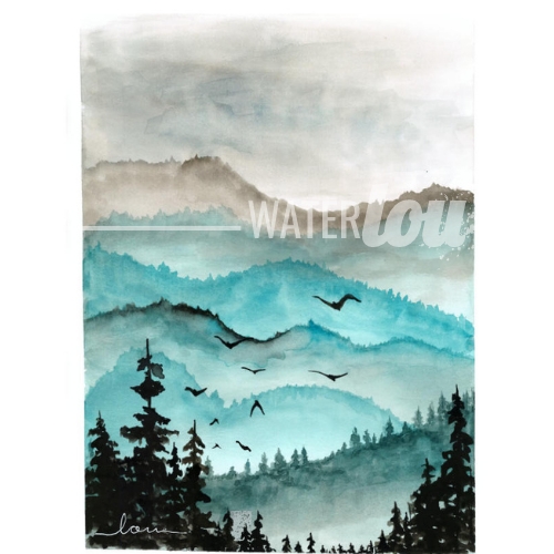 Misty Mountains Print picture