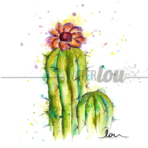 Blooming Cactus Print picture