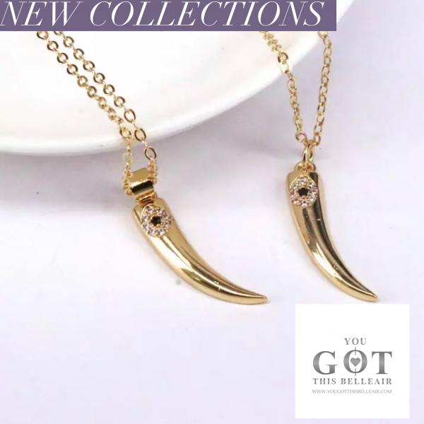 Gold dipped Horn Necklace picture