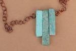 N487 Amazonite Beads & Copper Necklace