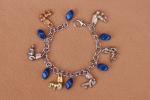 B334 Democratic Donkey & Blue Beads