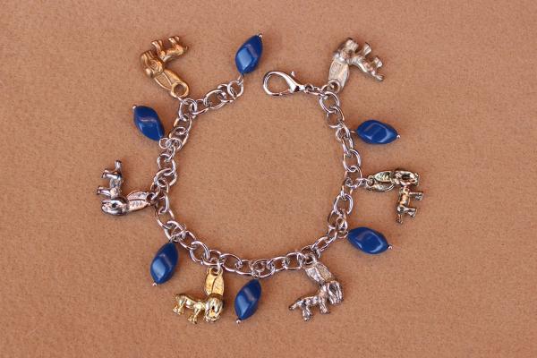 B334 Democratic Donkey & Blue Beads