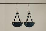 E284 Blue Half Disc & Aurora Borealis Beads