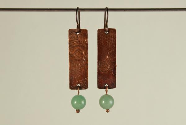 E417 Lace Textured Copper & Aventurine