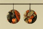 E395 Orange & Black Tin Discs