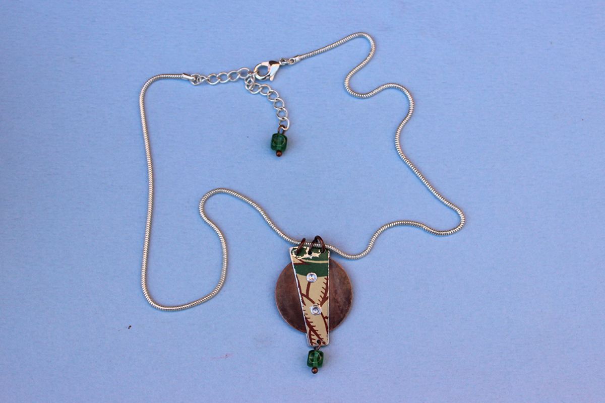 N486 Tin Trapezoid Riveted to Copper picture