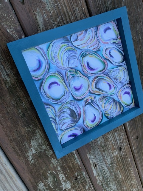 Framed Oyster Painting