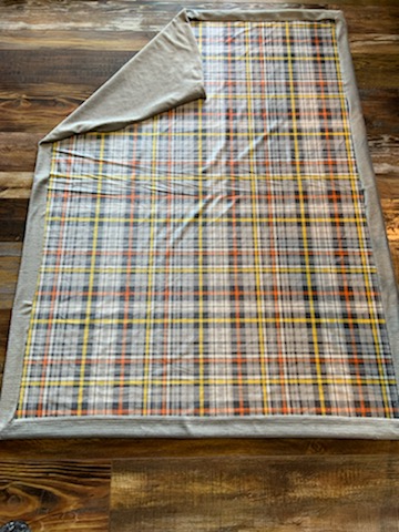 Plaid Grey Minky Blanket picture