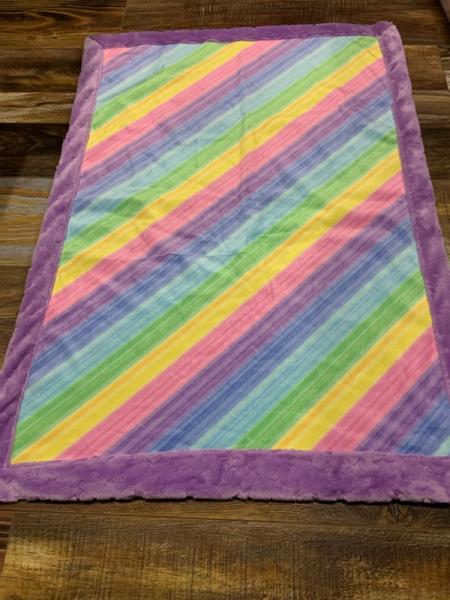 Rainbow/Purple Minkey Blanket picture