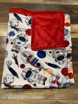 Space/Red Minky Blanket