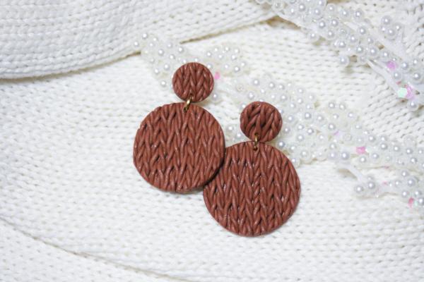 Knit Circle Earrings