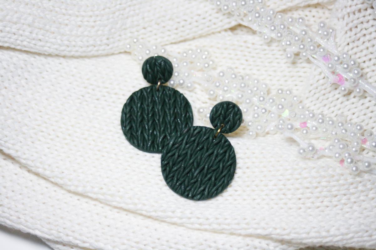 Knit Circle Earrings picture