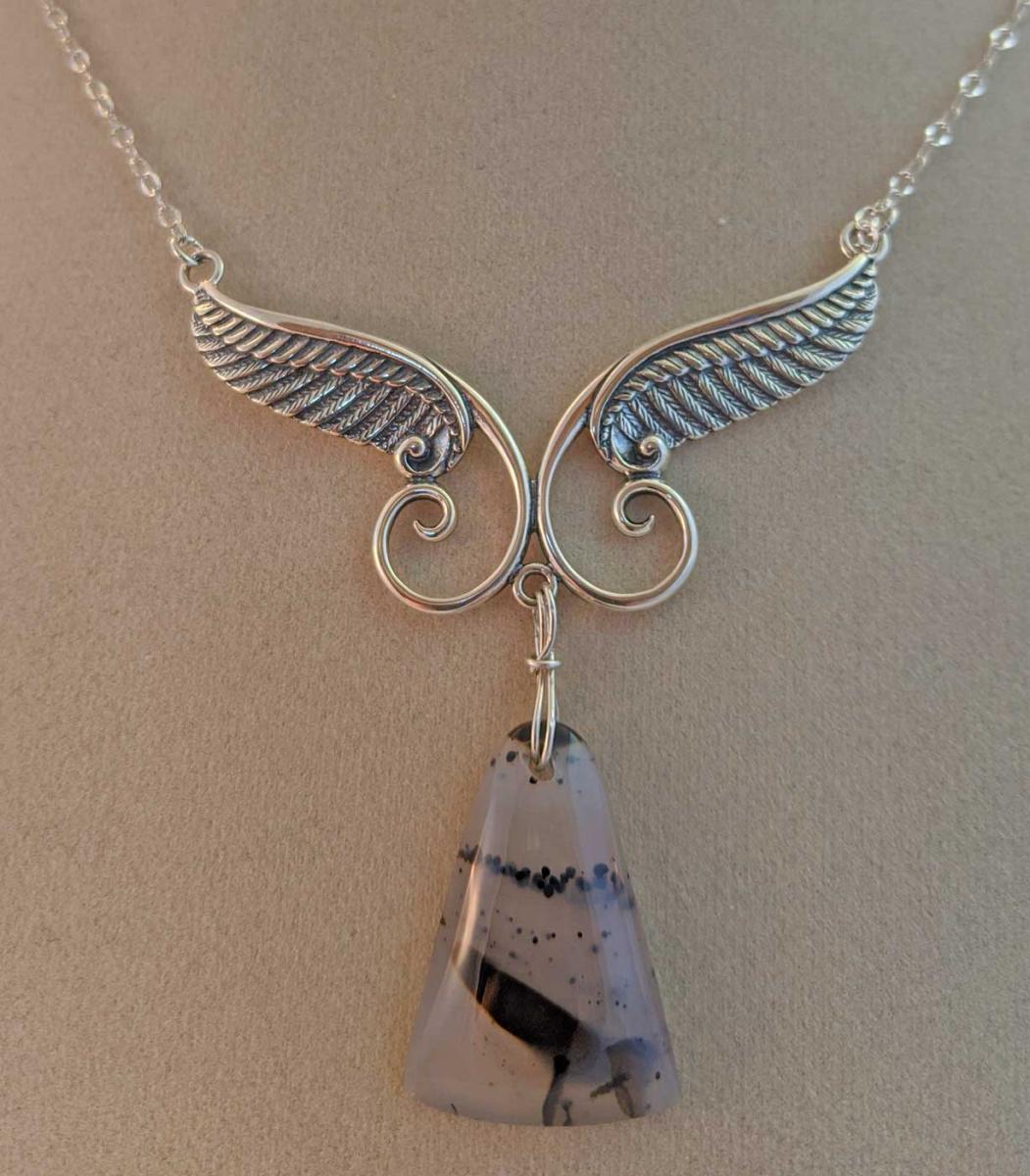 Montana Moss Agate Festoon & Earrings #4031,3899 picture