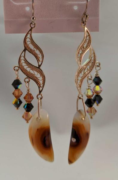 Montana Moss Agate Earrings #3413