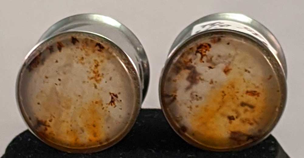 Montana Moss Agate Ear Plugs #3597 picture