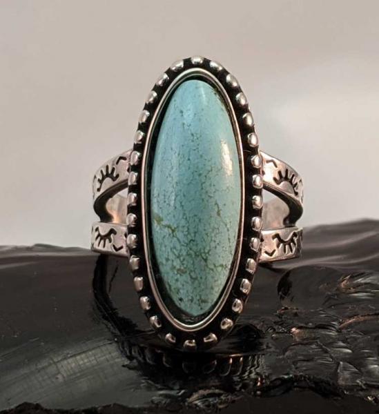 Turquoise Agate Ring #4300