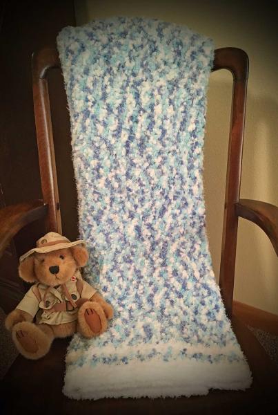 Super Soft Handmade Large Baby Blanket (Summer Sky)#655