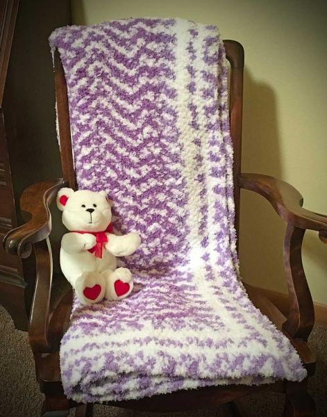 Super Soft Handmade Blanket (Grape Swirl)#633 picture