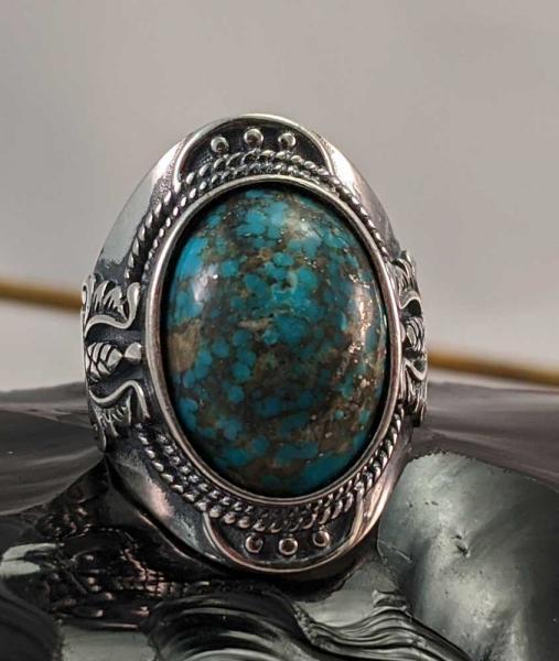 Turquoise Agate Ring #4226