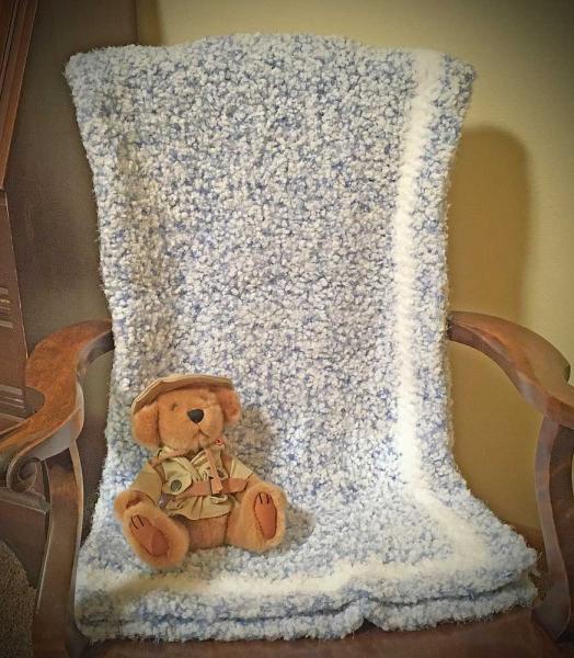 Super Soft Handmade Baby Blanket (Blue Bell)#628