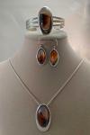 Montana Moss Agate Set (Necklace, Earrings & Bracelet) #4194,4195,4196