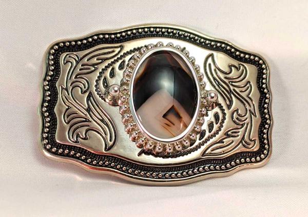 Montana Moss Agate Belt Buckle #4379