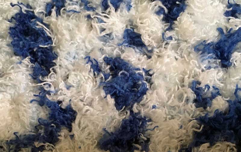 Super Soft Handmade Throw (Blue Jean Swirl)#631 picture
