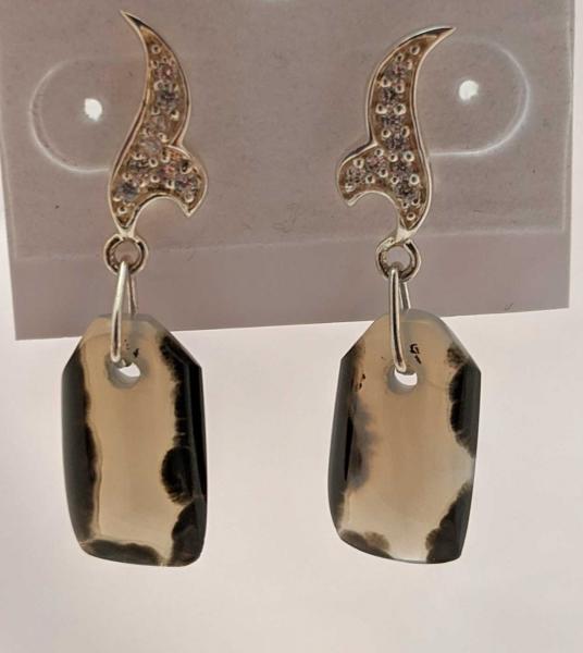 Montana Moss Agate Earrings #3404