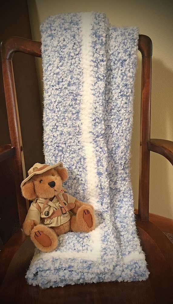 Super Soft Handmade Baby Blanket (Blue Bell)#656 picture