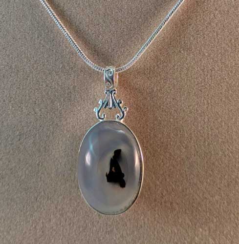 Montana Moss Agate Two-Sided Necklace #4436 picture