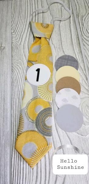 HELLO SUNSHINE-MONTHLY MILESTONE TIES PHOTO PROP