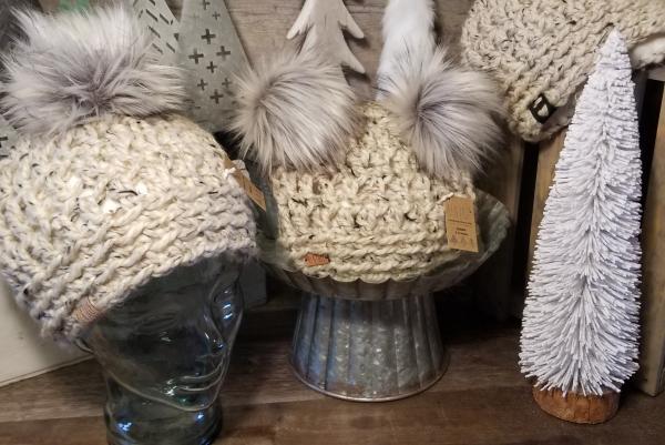 AJ HATS-handmade. fleece lined.WARM-  Oatmeal picture