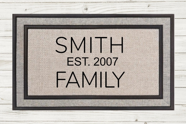 PERSONALIZED FAMILY DOORMAT- Local Fargo/Mhd Pickup Available! picture