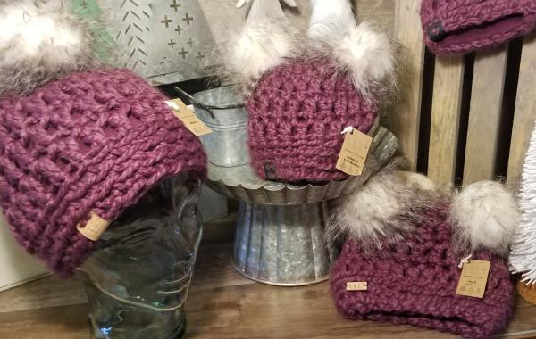 AJ HATS-handmade. fleece lined.WARM-  Fig