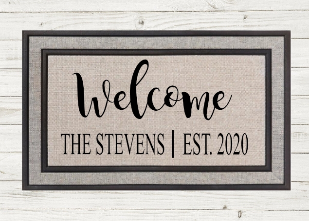 PERSONALIZED WELCOME DOORMAT-  Local Fargo/Mhd pick up available! picture