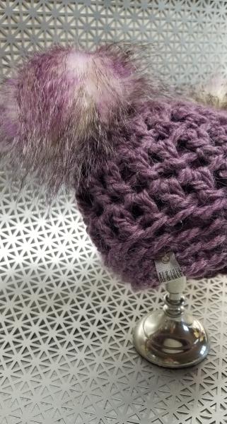 AJ HATS-handmade. fleece lined.WARM-  Sugar Plum picture