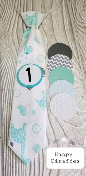 HAPPY GIRAFFES-MONTHLY MILESTONE TIES PHOTO PROP