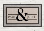 PERSONALIZED NAME&NAME DOORMAT- Local Fargo/Mhd Pick up Available!