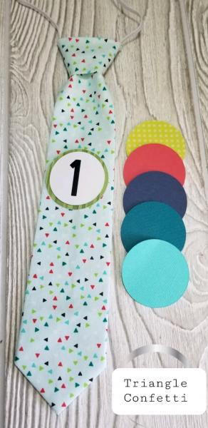 TRIANGLE CONFETTI-MONTHLY MILESTONE TIES PHOTO PROP