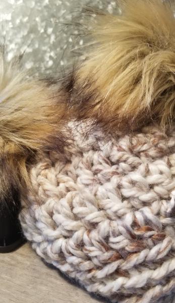 AJ HATS-handmade. fleece lined.WARM-  Fossil picture