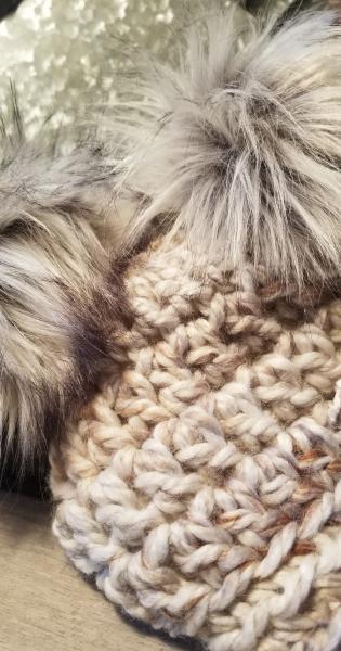 AJ HATS-handmade. fleece lined.WARM-  Fossil picture