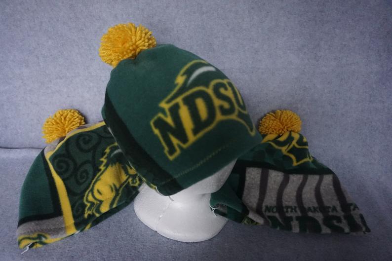 NDSU Bison Fleece Beanies With Pom picture