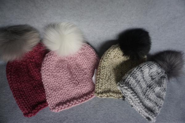 Toddler Size Hat With Removable Pom