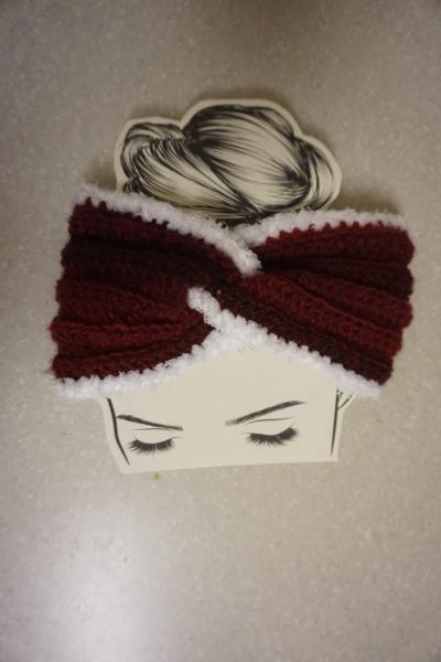 Fuzzy White Trim Ear Warmers picture