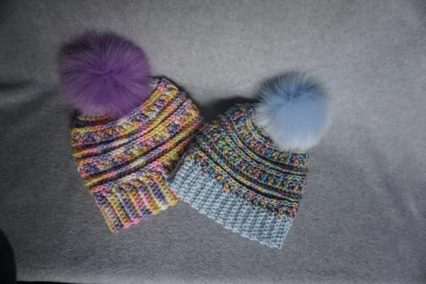 12 to 24 Month Size Hat With Removable Pom